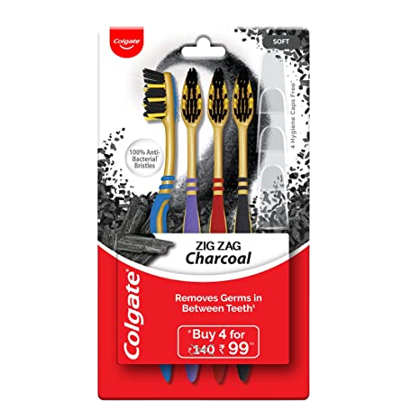מארז מברשות שיניים קולגייט | מכיל 4 יחידות | זיג זג