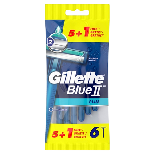 גילט בלו 2 | פלוס | מכיל 6 סכיני גילוח