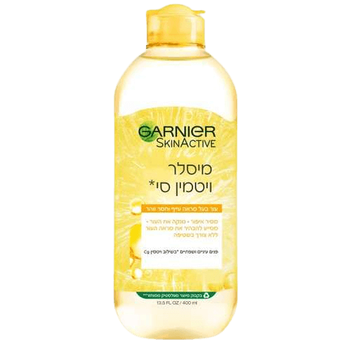 SKIN ACTIVE | מיסלר ויטמין סי | עבור עור בעל מראה עייף וחסר זוהר | מכיל 400 מ"ל | לוריאל