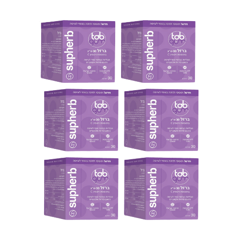 ברזל 30 מ"ג | טאב אין גאם | בתוספת ויטמין C | מבצע שישיה | תוסף תזונה | בגומי לעיסה | מכיל 30 יחידות מבית סופהרב סופהרב | SUPHERB