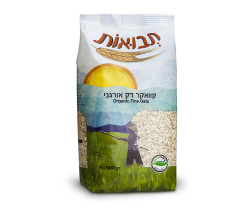 תבואות - קוואקר דק אורגני - 500 גרם