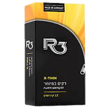 R3 | קונדומים דקים במיוחד | למקסימום תחושה | X-Thin | יחידות12