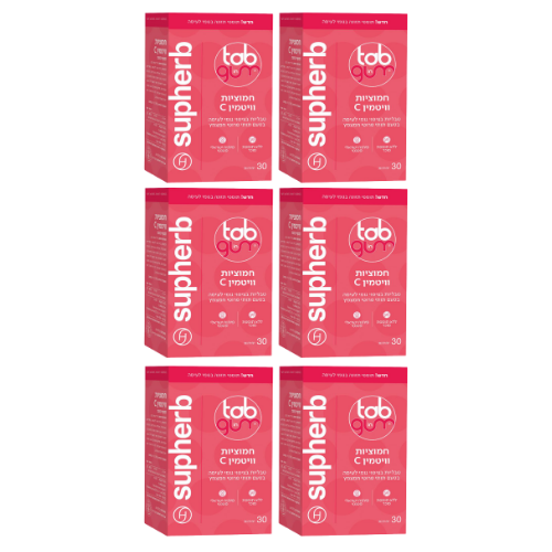 חמוציות וויטמין C | טאב אין גאם | תוסף תזונה | מבצע שישיה | גומי לעיסה | מכיל 30 יחידות | מבית סופהרב