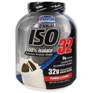 Ansi - 100% Isolate Protein Powder - ISO 32 | אבקת חלבון איזו 32 איזולט מבית אנסי בטעם קרם עוגיות | 2.27 ק"ג |