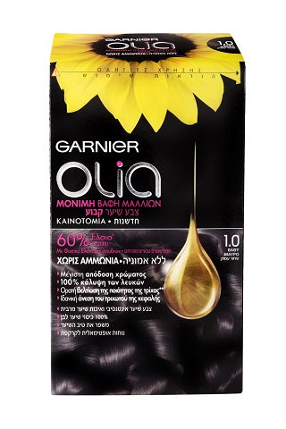 olia צבע שיער ללא אמוניה גרנייה - שחור עמוק 1.0