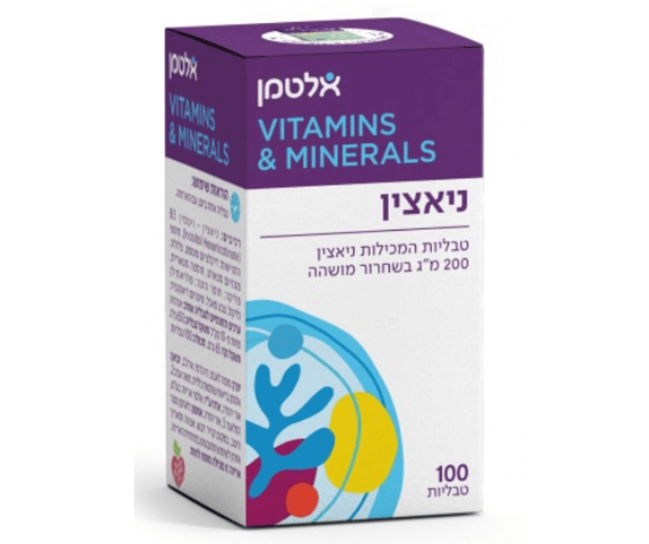 ניאצין 200 מ"ג בשחרור מושהה אלטמן - 100 טבליות