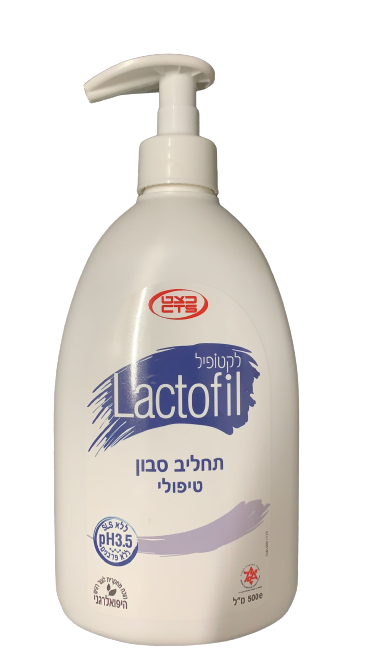 לקטופיל | תחליב סבון טיפולי | ללא פרבנים | מבית כצט | מכיל 500 מ"ל 