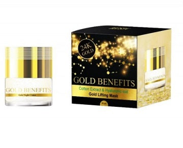 מסיכת הרמה מוזהבת לפנים - 50 מ"ל