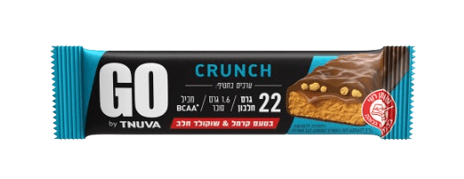 חטיף חלבון בטעם קרמל ושוקולד חלב | 20 גרם חלבון | גו - GO