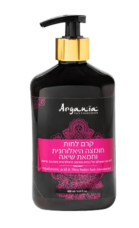 קרם לחות לשיער חומצה היאלורונית וחמאת שיאה | 400 מ"ל | ARGANIA - ארגניה