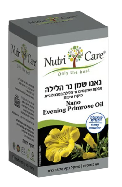 נאנו שמן נר הלילה | מכיל 60 כמוסות | נוטרי קר - NUTRI CARE