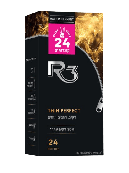 קונדומים THIN PERFECT | מכיל 24 יחידות | אר 3 - R3