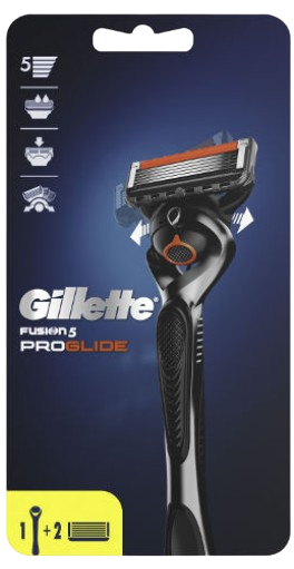 פיוז'ן 5 | פרוגלייד | מכשיר גילוח לגבר | ידית + 2 סכינים |