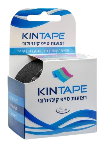 KINTAPE - רצועות טייפ קינזיולוגי לשימוש בטיפולים פיזיותרפיים . צבע שחור