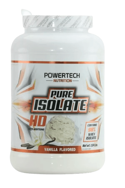 אבקת חלבון פיור איזולייט HD | בטעם ונילה | 1.8 ק"ג | פאוורטק | Powertech