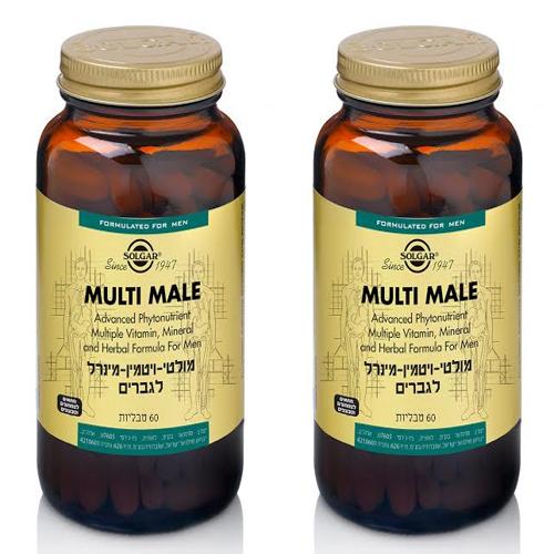 מולטי ויטמין Solgar מולטי מייל לגברים 60 כמוסות סולגאר | מבצע זוגי