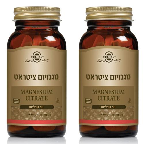 מגנזיום ציטראט | 200 מ"ג | סולגאר | 60 טבליות | מבצע זוגי