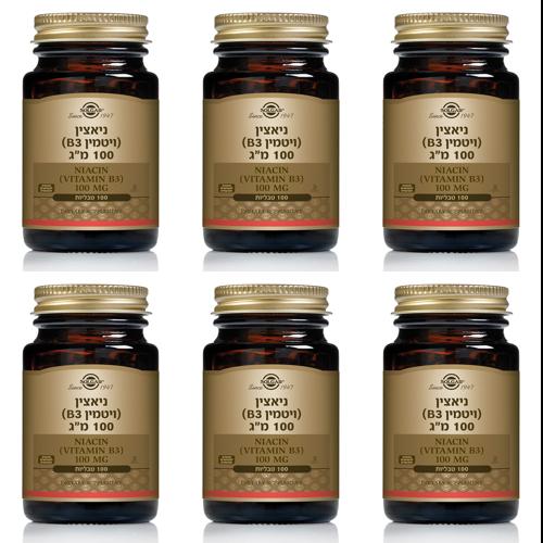 ויטמין B3 ניאצין סולגר | 100 טבליות | מבצע שישיה