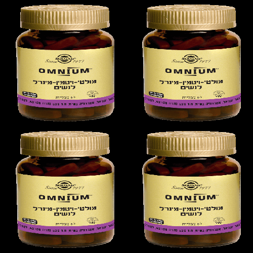 מולטי ויטמין Solgar אומניום לנשים 60 כמוסות סולגאר | מבצע רביעיה