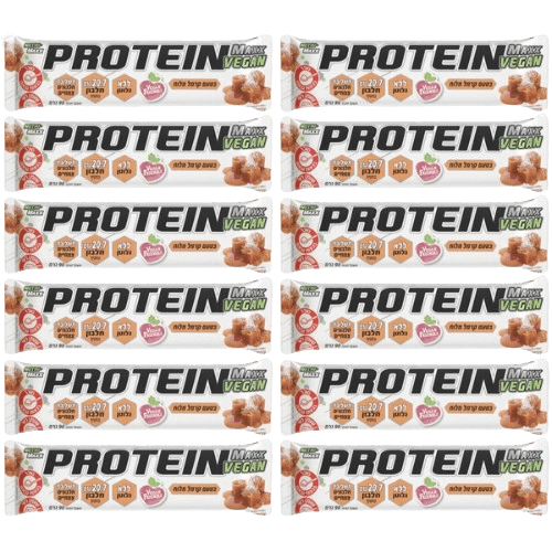 מארז 12 חטיפי חלבון פרוטאין מקס | טבעוני | בטעם קמל מלוח | 20.7 גרם חלבון | 90 גרם | PROTEIN MAXX VEGAN
