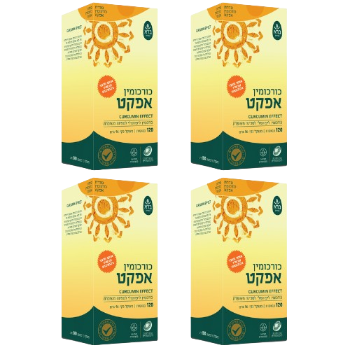 מבצע רביעיה | כורכומין אפקט | כורכום | 480 כמוסות | ברא צמחים | BARA