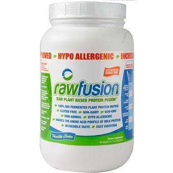 אבקת חלבון טבעוני RAWFUSION המכיל 927 גרם סאן - וניל