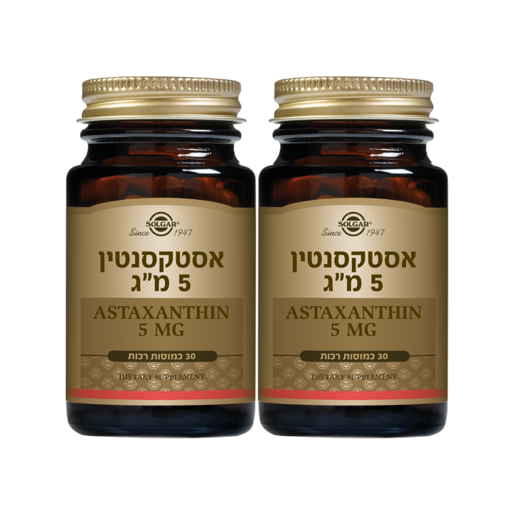 אסטקסנטין 5 מ"ג סולגר | 30 כמוסות | מבצע זוגי